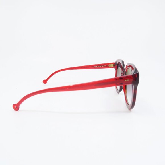 Nathalie Blanc CLAIRE C102 Red & Grey Lenses, Square, New, Women\'s Sunglasses. main image 5
